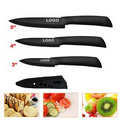 5" Black Blade Sharp Ceramic Chef's Kitchen Knife, Laser Etching Logo Available